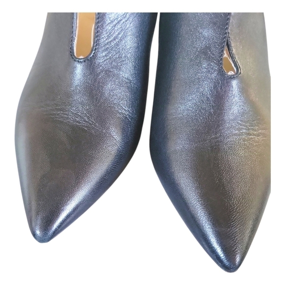 Napoleoni Black Leather Women's Made in Italy Pointed Toes Mules Sz 38 - Picture 6 of 8